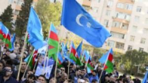 Предвыборный митинг партии «Мусават» проходит в Баку