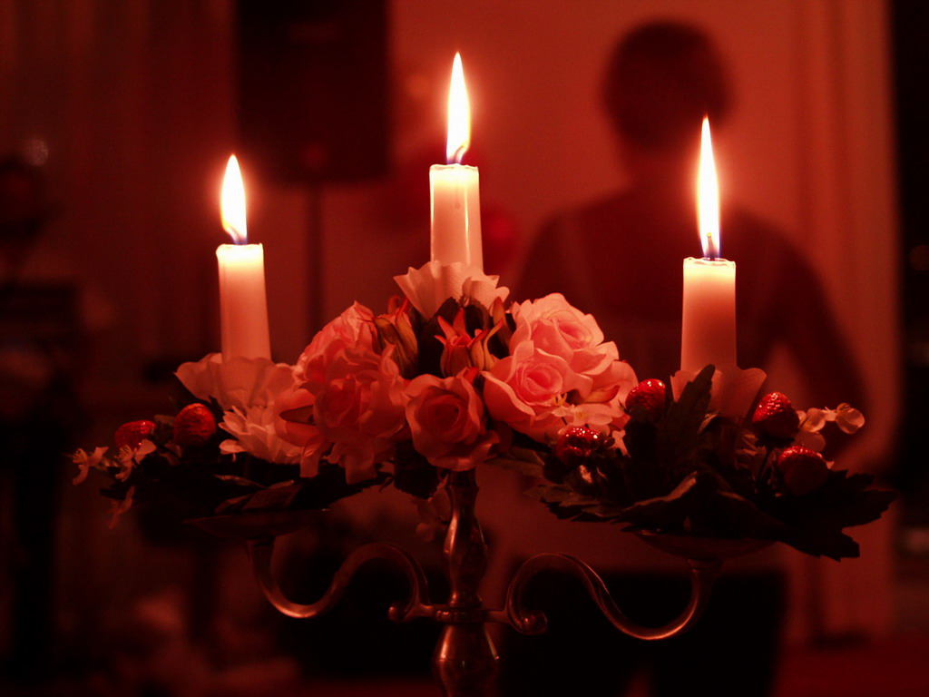 свечи на День Валентина